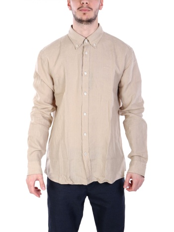 boss πουκαμισο button down λινο slim fit h-roan-bd-e-c1-243