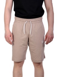 armani 7 βερμουδα φουτερ logo μπεζ