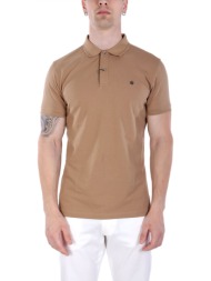 dors polo pique logo pima cotton μπεζ