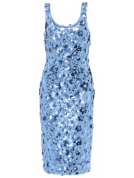 michael kors φορεμα midi παγετα ανοιχτο μπλε