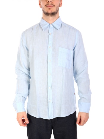 boss casual πουκαμισο λινο regular fit relegant 6 m σιελ σε προσφορά