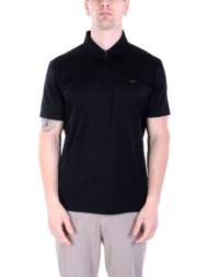 paul&shark polo halfzip logo metallic pin logo μαυρο