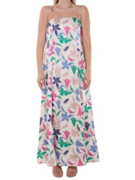 marella emme φορεμα maxi racla εμπριμε υπολευκο