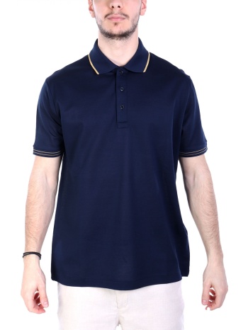 paul&shark polo ριγα γιακας μπλε-χρυσο σε προσφορά