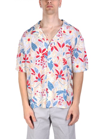 hugo πουκαμισο beach shirt relaxed logo πολυχρωμο σε προσφορά