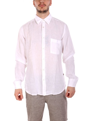 boss casual πουκαμισο λινο regular fit relegant 6 m λευκο σε προσφορά