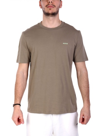 hugo t-shirt dero222 logo xaki σε προσφορά