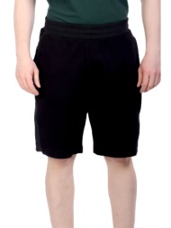 armani 7 βερμουδα φουτερ side zip logo μαυρο