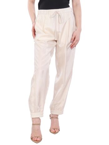 marella monochrome παντελονι abetaia σατεν λαστιχο εκρου σε προσφορά