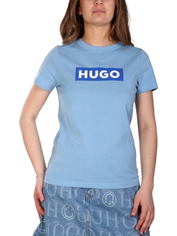 hugo blue t-shirt classic tee_b logo ανοιχτο μπλε σε προσφορά