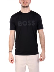 boss athleisure t-shirt tee_active μαυρο