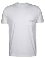 karl lagerfeld t-shirt crew neck logo λευκο