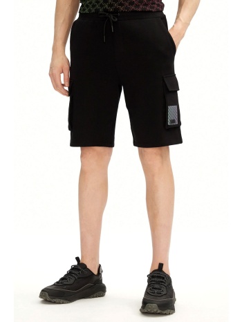karl lagerfeld βερμουδα φουτερ cargo logo μαυρο σε προσφορά