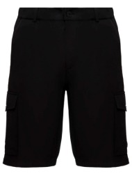 karl lagerfeld βερμουδα cargo metallic logo μαυρο