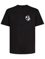 karl lagerfeld jeans t-shirt logo tee regular fit μαυρο