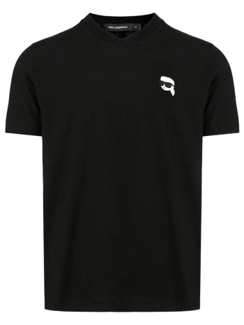 karl lagerfeld t-shirt vneck logo μαυρο σε προσφορά