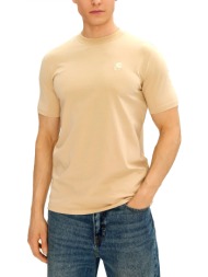 karl lagerfeld t-shirt crew neck logo μπεζ