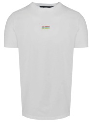 karl lagerfeld t-shirt crew neck logo λευκο