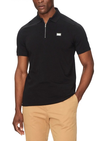 karl lagerfeld polo halfzip metallic logo μαυρο σε προσφορά