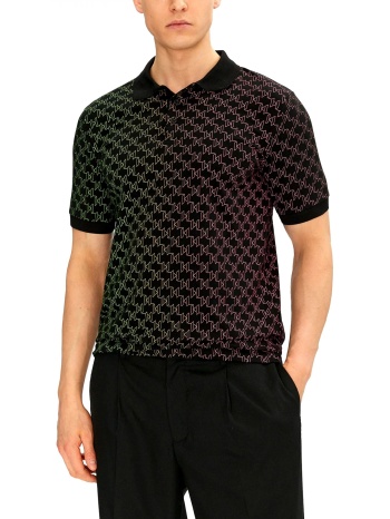 karl lagerfeld polo all over logo multi μαυρο σε προσφορά