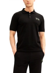 karl lagerfeld polo logo μαυρο-κιτρινο