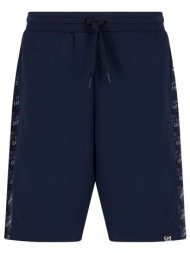 armani 7 βερμουδα φουτερ logo μπλε
