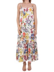 farm rio φορεμα maxi greek garden floral βολαν κατω πολυχρωμο
