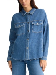 liu jo better denim jacket jean giubbino over st μπλε