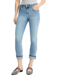 liu-jo παντελονι jeans skinny monroe ρεβερ στρας logo μπλε