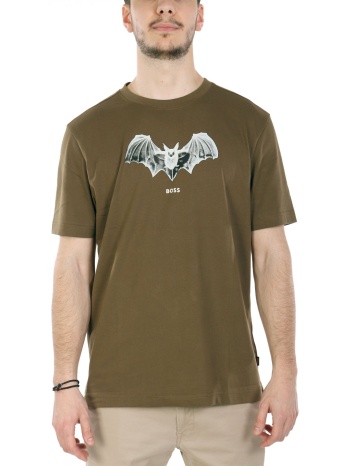 boss casual t-shirt με σταμπα regular fit te_spiderbat λαδι σε προσφορά