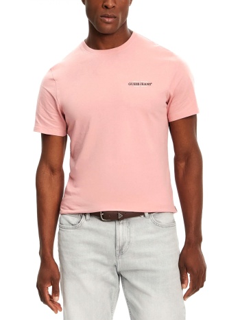 guess jeans t-shirt crewneck slim fit logo σομον σε προσφορά