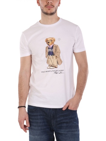 ralph lauren t-shirt crew neck custom slim fit logo bear σε προσφορά