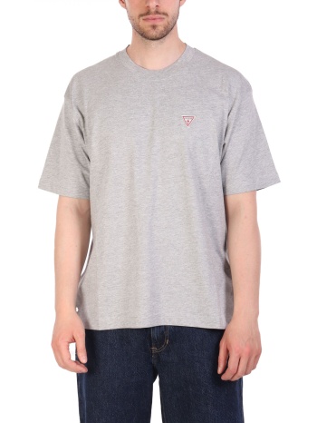 guess jeans t-shirt crewneck oversized fit logo γκρι σε προσφορά