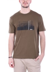 boss casual t-shirt με σταμπα regular fit te_injungle λαδι