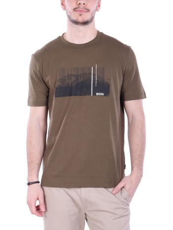 boss casual t-shirt με σταμπα regular fit te_injungle λαδι σε προσφορά