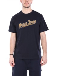 guess jeans t-shirt crewneck regular fit μπλε