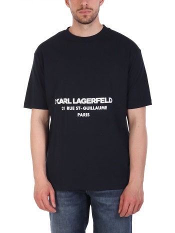 karl lagerfeld t-shirt crew neck logo μπλε σε προσφορά