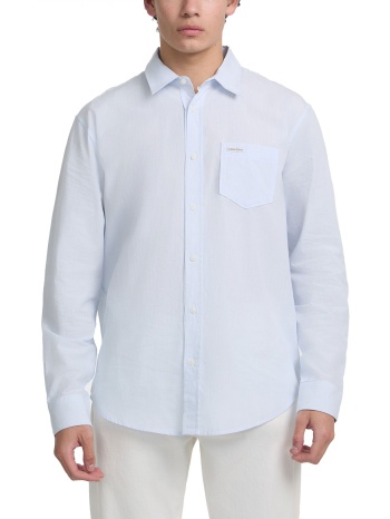 guess jeans πουκαμισο ριγε ls classic fit pocket γαλαζιο σε προσφορά