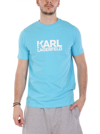 karl lagerfeld t-shirt crew neck logo τυρκουαζ σε προσφορά