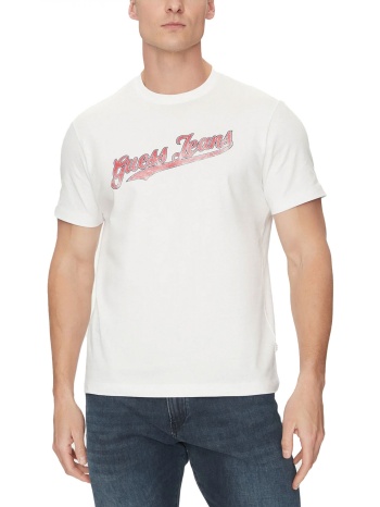 guess jeans t-shirt crewneck regular fit λευκο σε προσφορά