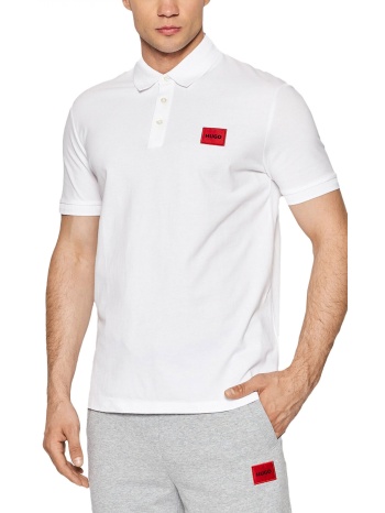 hugo polo slim fit dereso222 logo λευκο