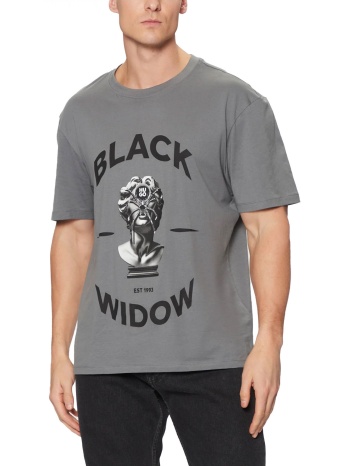 hugo t-shirt dostalgi relaxed fit logo γκρι σε προσφορά