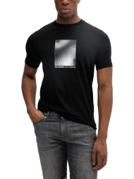 karl lagerfeld t-shirt crew neck logo μαυρο