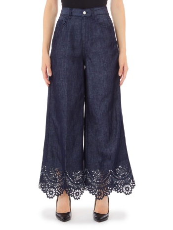 liu-jo παντελονα jeans τελειωμα κοφτο σκουρο μπλε σε προσφορά