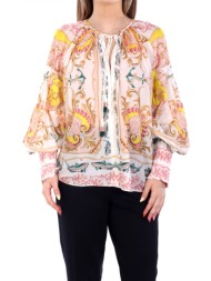 farm rio μπλουζα maritime magic εμπριμε πιετα μανικι δεσιμο μπροστα εκρου