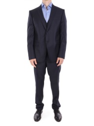 emporio armani κοστουμι m line ψιλοριγο μπλε