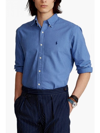 ralph lauren πουκαμισο custom fit button down bsr σιελ σε προσφορά