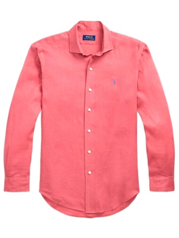 ralph lauren πουκαμισο button down λινο custom fit ροδι σε προσφορά