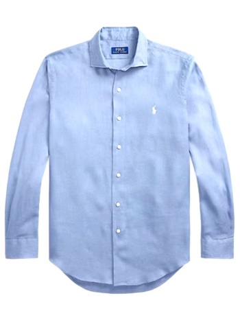 ralph lauren πουκαμισο button down λινο custom fit σιελ σε προσφορά