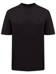 karl lagerfeld t-shirt crew neck logo μαυρο